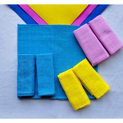 Fralda Pano de Ombro bebe com bainha Azul de tecido 100% algodão camada dupla kit enxoval macia maternidade menino presente chá - Teciclean baby Imagem de Fralda Pano de Ombro bebe com bainha Azul de tecido 100% algodão camada dupla kit enxoval macia maternidade menino presente chá
