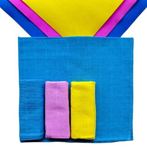 Fralda Pano de Ombro bebe com bainha Azul de tecido 100% algodão camada dupla kit enxoval macia maternidade menino presente chá - Teciclean baby Imagem de Fralda Pano de Ombro bebe com bainha Azul de tecido 100% algodão camada dupla kit enxoval macia maternidade menino presente chá
