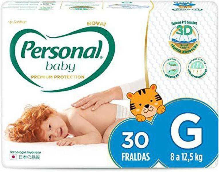 Imagem de Fralda Personal Baby Premium Protection Tamanho G com 30 Unidades