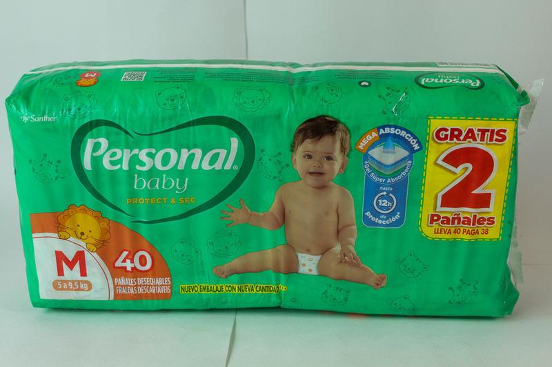 Imagem de Fralda Personal Baby Protect & Sec Tam M 5 a 9,5 kg com 40 Unidades