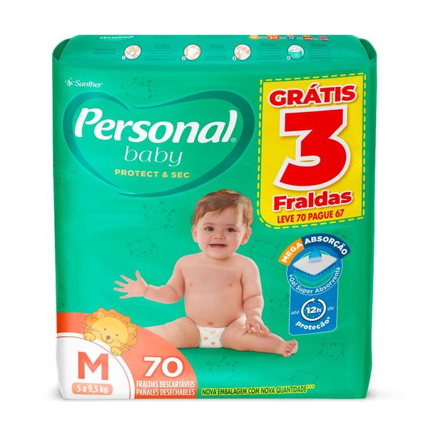 Fralda Personal Baby Protect Sec Tamanho M Leve 70 Pague 67 Fraldas Descartáveis Fralda Personal Baby Protect Sec Tamanho M Leve 70 Pague 67 Fraldas Descartáveis