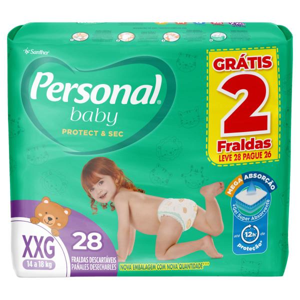 Imagem de Fralda Personal Baby Protect & Sec XXG 28 Unidades