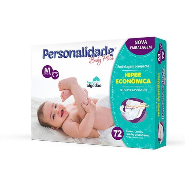 Imagem de Fralda Personalidade Baby Plus Hiper M 72 Unidade - EUROFRAL