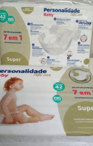 Imagem de Fralda Personalidade Baby Total Care 7 Em 1 Tam XG - 144un