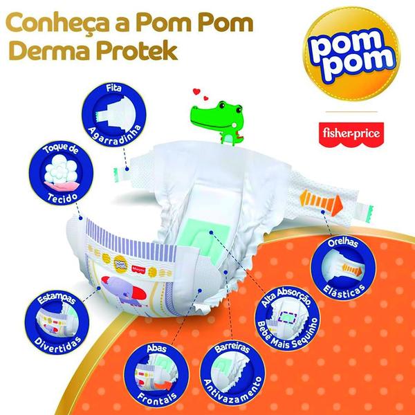 Imagem de Fralda Pom Pom Derma Protek Hiper M C/86 Unidades