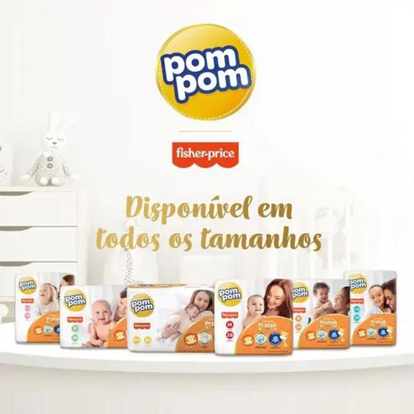 Imagem de Fralda Pom pom Derma Protek Jumbo 1 Pacote Tamanho M- 6 a 9 kg