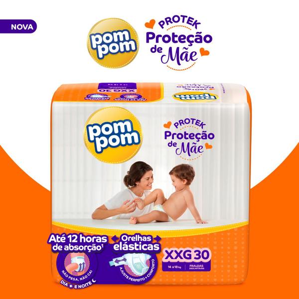 Imagem de Fralda Pom Pom Derma Protek Mega XXG com 30un