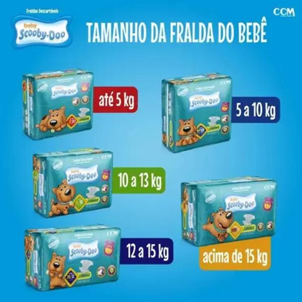 Imagem de Fralda Scooby Doo Hiper 1 Pacote Tamanho P - 81 Unidades - Scooby Hiper