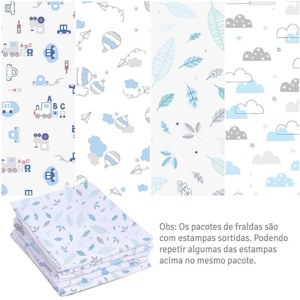 Imagem de Fralda Super Luxo Mami Estampada 70Cm X 70Cm - 05 Un Menino