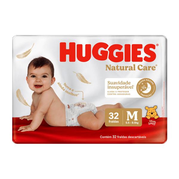 Imagem de Fralda Tamanho M Huggies Natural Care 32 Unidades Huggies