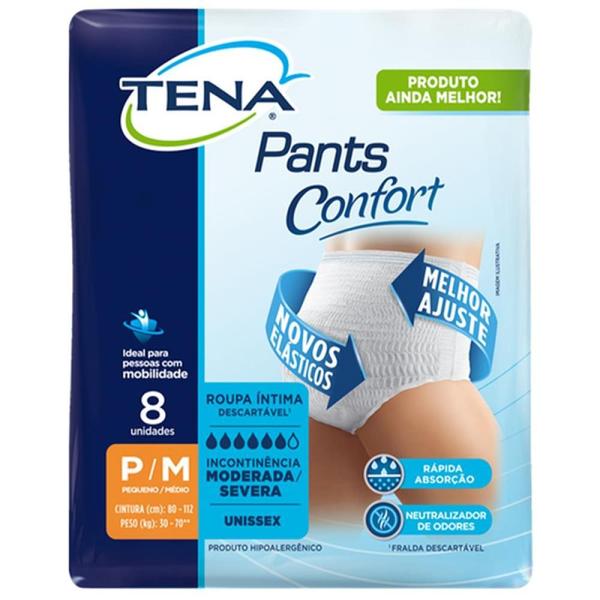 Imagem de Fralda Tena Pants Confort P/M 8Un 