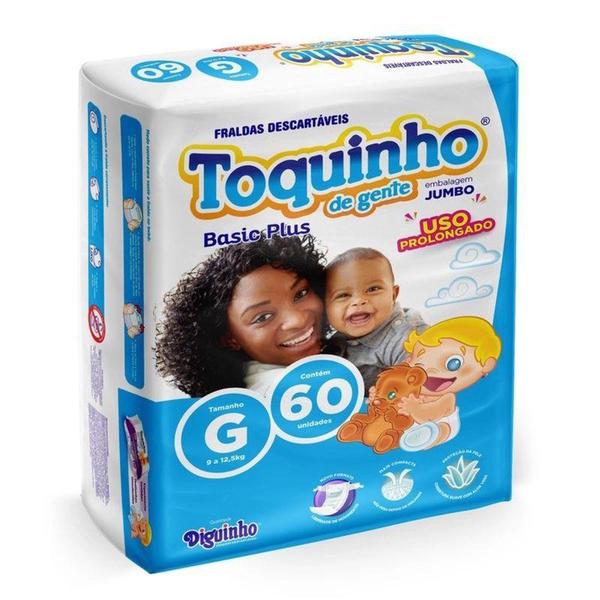 Imagem de Fralda Toquinho Basic Plus G Com 60 unidades