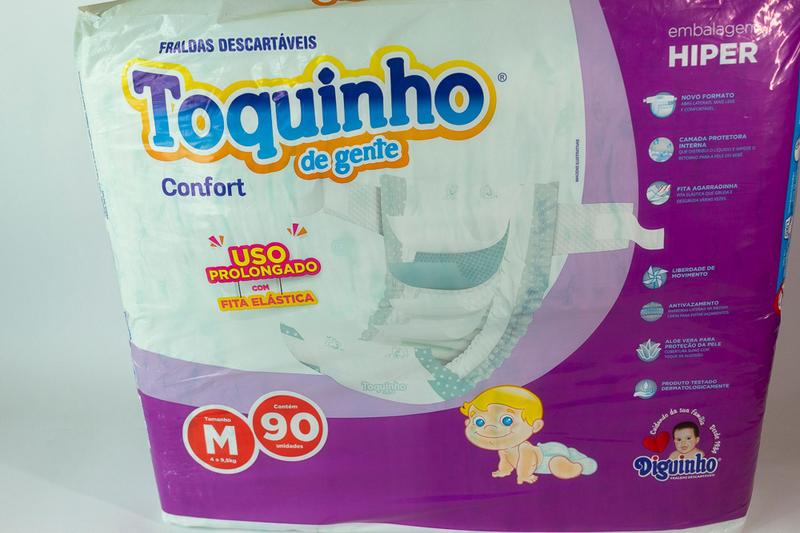 Imagem de Fralda Toquinho de Gente Confort Hiper Tam M 4 a 9,5 kg com 90 unidades