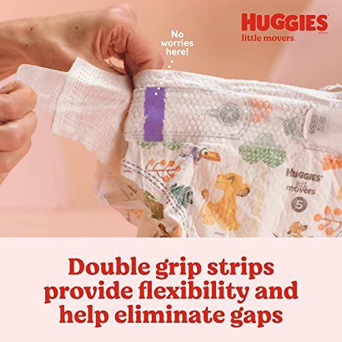 Imagem de Fraldas de bebê Tamanho 3 (16-28 lbs), 156 Ct, Huggies Little Movers