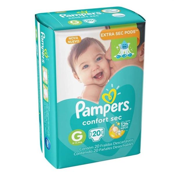 Imagem de Fraldas Descartáveis Pampers confort sec G - 20 unidades