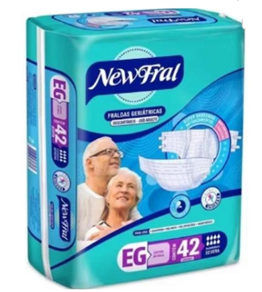 Imagem de Fraldas Geriatricas Descartáveis NewFral Tamanho EG - 42 Unidades