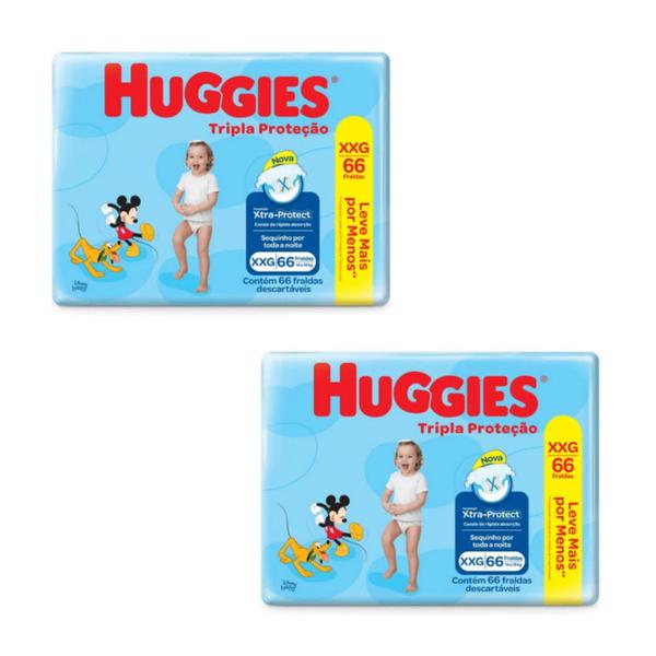 Imagem de Fraldas Huggies  Pacote Disney Tripla Proteção 2 pacotes  Tamanho XXG de 14 a 18 kg