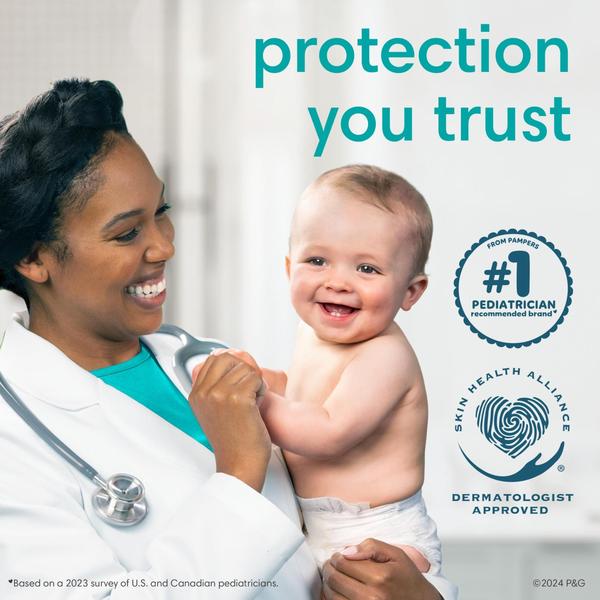 Imagem de Fraldas Pampers Pure Protection, tamanho 2 a 74 unidades, hipoalergênicas