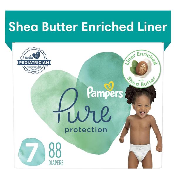 Imagem de Fraldas Pampers Pure Protection, tamanho 7, 88 unidades - Pu