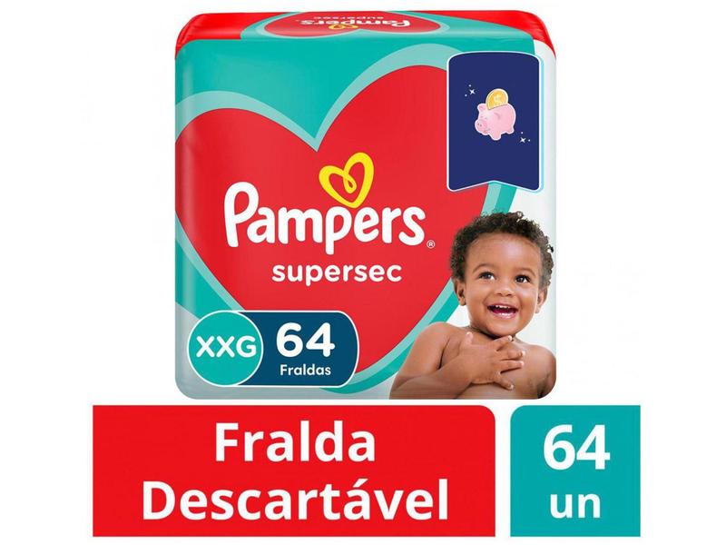 Imagem de Fraldas Pampers Supersec - Tam. XXG + de 14kg 64 Unidades