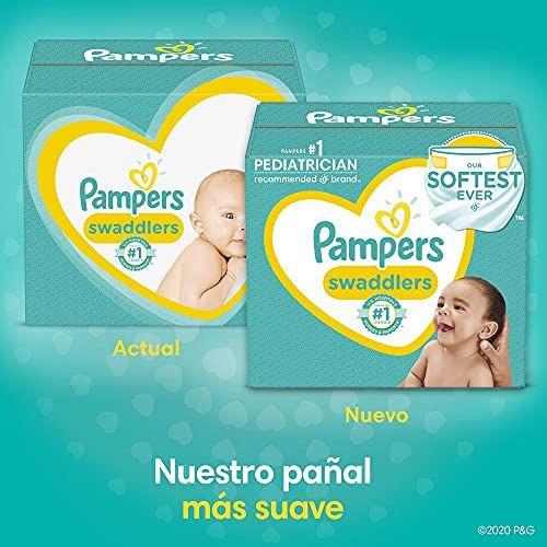 Imagem de Fraldas Recém-Nascida/Tamanho 1 (8-14 lb), 164 Conde - Pampers Swaddlers Fraldas descartáveis para bebês, pacote enorme (embalagem pode variar)