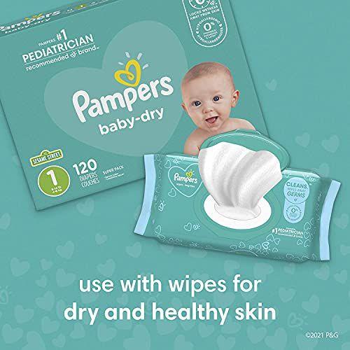 Imagem de Fraldas Tamanho 5, 164 Contagem - Pampers Baby Dry Descartáve Fraldas de Bebê Descartáveis, Embalagem & Impressões Podem Variar