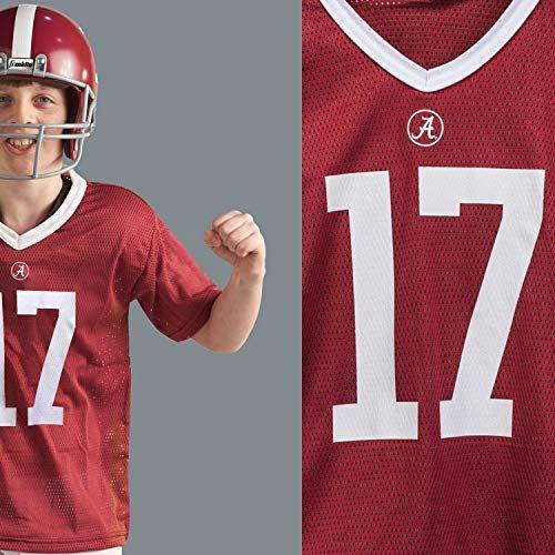 Imagem de Franklin Sports Alabama Crimson Tide Kids College Football Uniform Set - NCAA Youth Football Uniform Costume - Capacete, Jersey, Chinstrap Set - Youth M