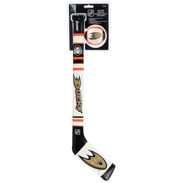 Franklin Sports Anaheim Patos NHL Mini Soft Hockey Stick S Imagem de Franklin Sports Anaheim Patos NHL Mini Soft Hockey Stick S