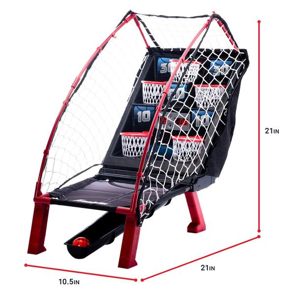 Imagem de Franklin Sports Anywhere Basketball Arcade Game - Table Top Basketball Arcade Shootout- Jogo de Basquete Eletrônico Indoor para Crianças Sala de Jogos