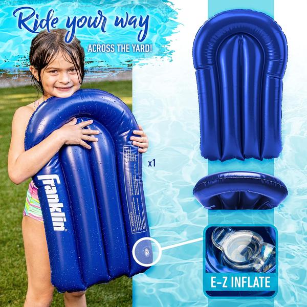 Franklin Sports Aqua Ride Kids Backyard Waterslide - Aqua Ride 25' Foot Lawn Water Sliding Mat + (1) Inflável Surf Board - Outdoor Kids Water Toy Imagem de Franklin Sports Aqua Ride Kids Backyard Waterslide - Aqua Ride 25' Foot Lawn Water Sliding Mat + (1) Inflável Surf Board - Outdoor Kids Water Toy