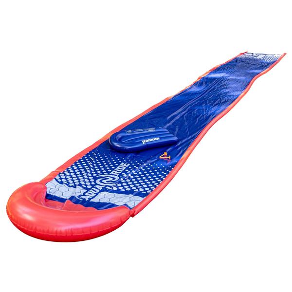 Franklin Sports Aqua Ride Kids Backyard Waterslide - Aqua Ride 25' Foot Lawn Water Sliding Mat + (1) Inflável Surf Board - Outdoor Kids Water Toy Imagem de Franklin Sports Aqua Ride Kids Backyard Waterslide - Aqua Ride 25' Foot Lawn Water Sliding Mat + (1) Inflável Surf Board - Outdoor Kids Water Toy
