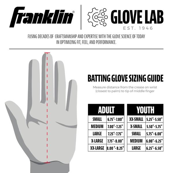 Imagem de Franklin Sports CFX Pro Série Adulta Luva de Rebatida, Adulto Pequeno, Vermelho / Pérola