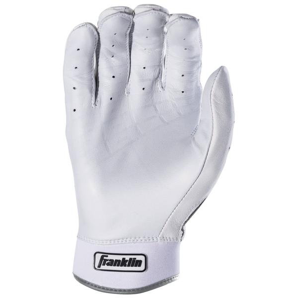 Imagem de Franklin Sports Chrome Powerstrap Luvas de Batting - Branco 