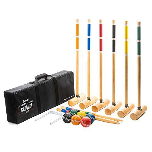 Imagem de Franklin Sports Croquet Conjuntos, Inclui martelos de madeira e St