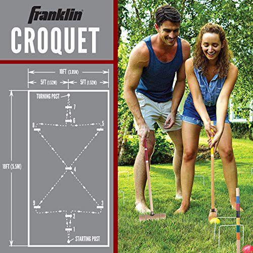 Imagem de Franklin Sports Croquet Conjuntos, Inclui martelos de madeira e St