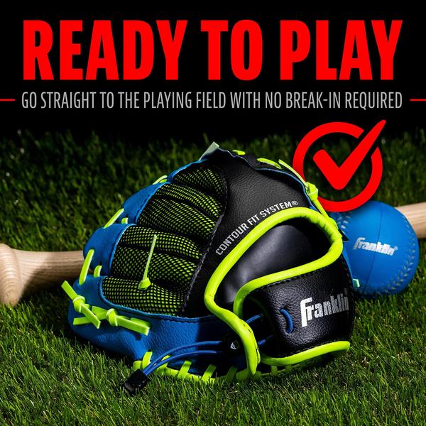 Imagem de Franklin Sports Kids Baseball Glove - NeoGrip Boys + Girls Youth Tball Glove - Toddler + Youth Teeball, Baseball + Softball Mitt - Right Hand Throw - 9.5"