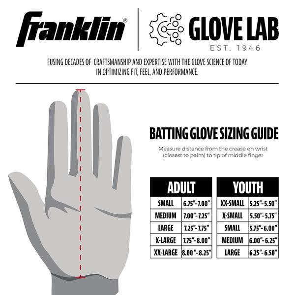 Imagem de Franklin Sports MLB Batting Gloves - 2nd Skinz Youth Batting Gloves - Youth Baseball Batting Gloves - Youth XXS Black Batting Gloves - Extra Extra Small