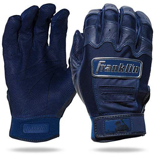 Imagem de Franklin Sports MLB Batting Gloves - CFX Pro Chrome Adulto + Youth Batting Luvas Par - Luvas de Rebatida de Beisebol + Softball - Marinha - Adulto Pequeno