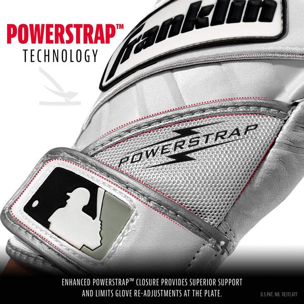 Imagem de Franklin Sports MLB Powerstrap Luvas de Combate, Pérola/Branco