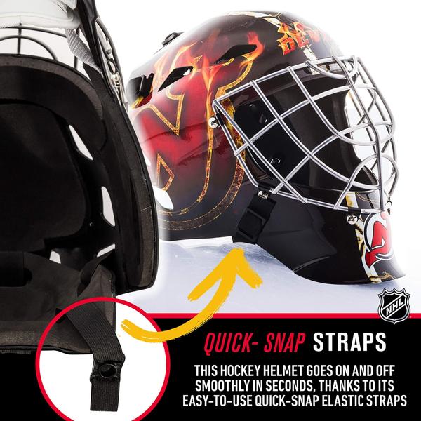 Imagem de Franklin Sports New Jersey Devils NHL Hóquei Goalie Face M