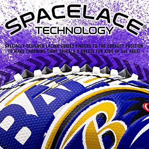 Imagem de Franklin Sports NFL Baltimore Ravens Football - Mini Futebol Juvenil - Futebol de 8,5" - SPACELACE Easy Grip Texture- Perfeito para crianças!