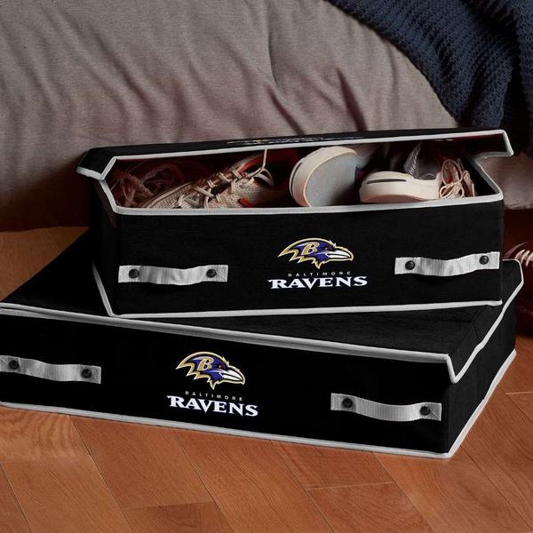 Imagem de Franklin Sports NFL Baltimore Ravens sob o armazenamento da cama