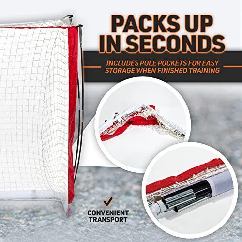 Imagem de Franklin Sports NHL Portable Street Hockey Goal - Fibertech Lightweight Street + Roller Hockey Goal Set - Gol de Fibra de Vidro de 50"