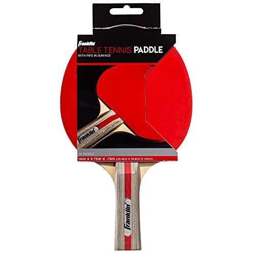 Imagem de Franklin Sports Ping Pong Paddle - Raquete de Tênis de Mesa Performance - Remo de Madeira Estilo Pro com Superfície de Borracha - Vermelho + Cinza