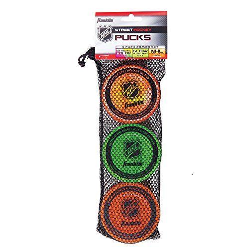 Imagem de Franklin Sports Street Hockey Pucks - Disco de treino de hóquei indoor e street - 3-Pucks Cores Variadas