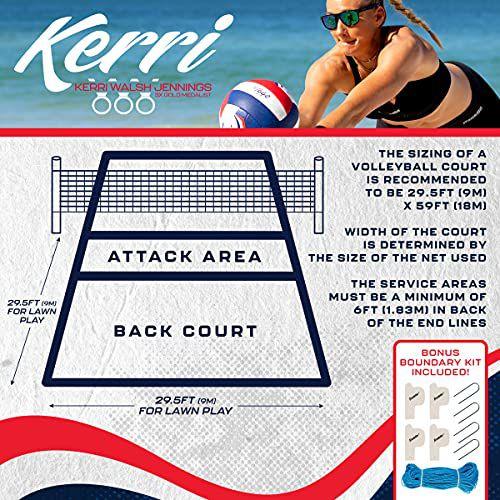 Imagem de Franklin Sports Voleibol Profissional Net Set: Kerri Wal