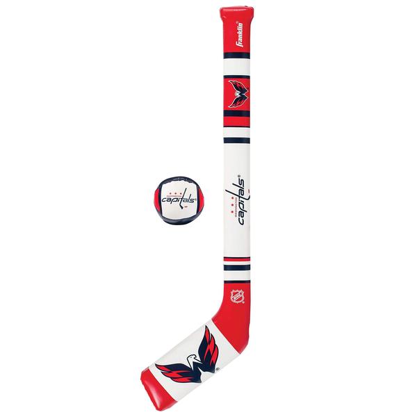 Imagem de Franklin Sports Washington Capitals NHL Mini Soft Hockey Stick Set - NHL Team Soft Foam Mini Hockey Stick and Ball Set - Grande brinquedo para crianças