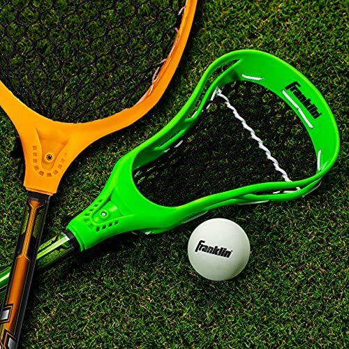 Imagem de Franklin Sports Youth Lacrosse Goal & Stick Set com Goalie e Player Sticks - Kids Lacrosse Goal Set - Lacrosse Iniciante -1-on-1 Play