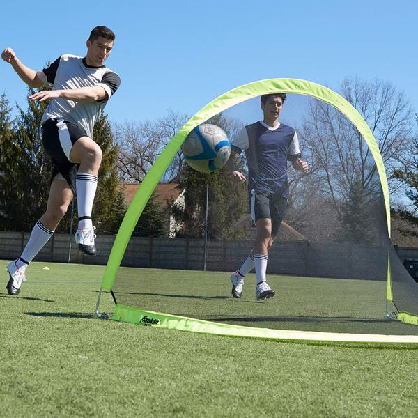 Imagem de Franklin Sports Youth Soccer Goal - Mini Gols de Futebol Portáteis para Crianças - Redes de Futebol Dobráveis Leves para Crianças - Perfeito para Quintal e Praia - 6'x4', Amarelo Óptico (31573)