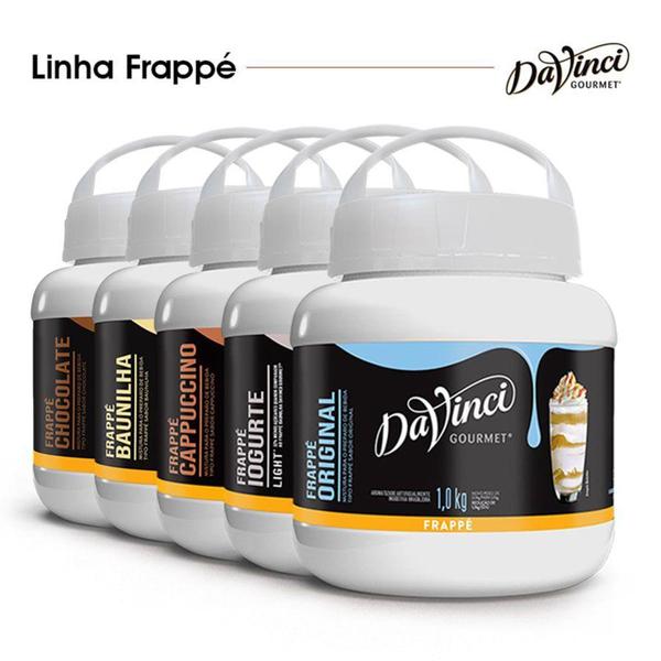 Frappé Da Vinci Preparo em Pó Bebida Sabor Original Pote 1Kg Imagem de Frappé Da Vinci Preparo em Pó Bebida Sabor Original Pote 1Kg